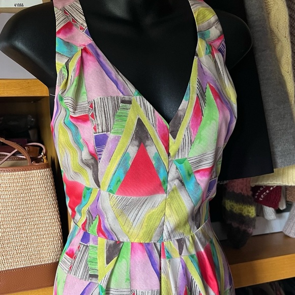 ⭐️BOGO FREE⭐️ MUSTARD SEED Colorful Open-back  Geometric Print Romper NWT - Picture 2 of 14